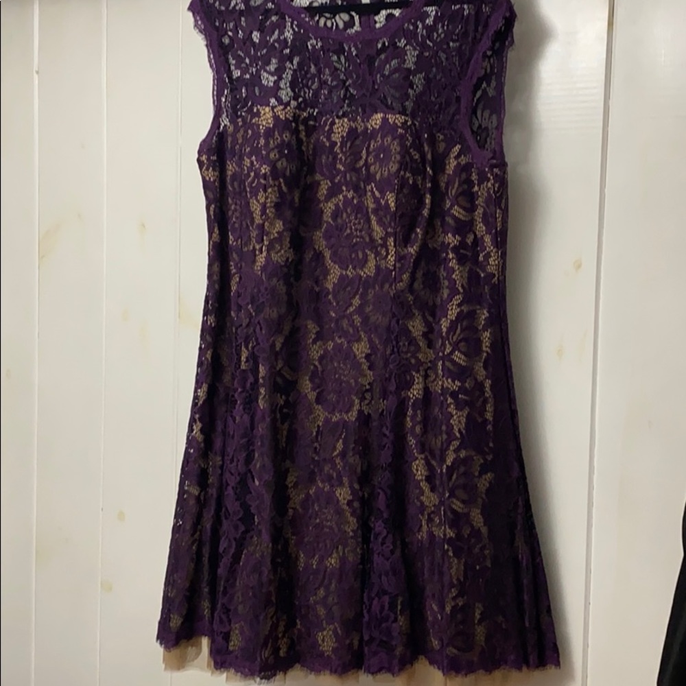 Purple evening dress